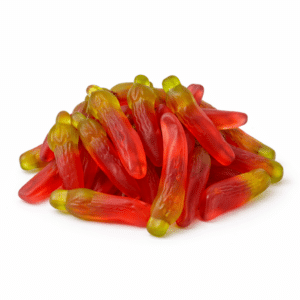 Rote, chili-förmige Weingummis