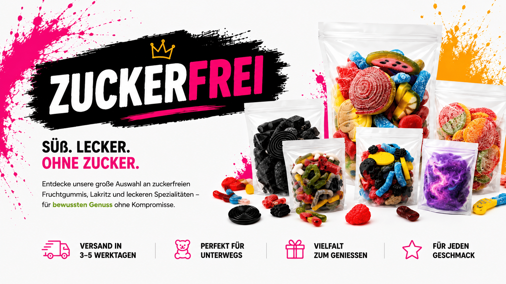 Zuckerfreie Süßigkeiten