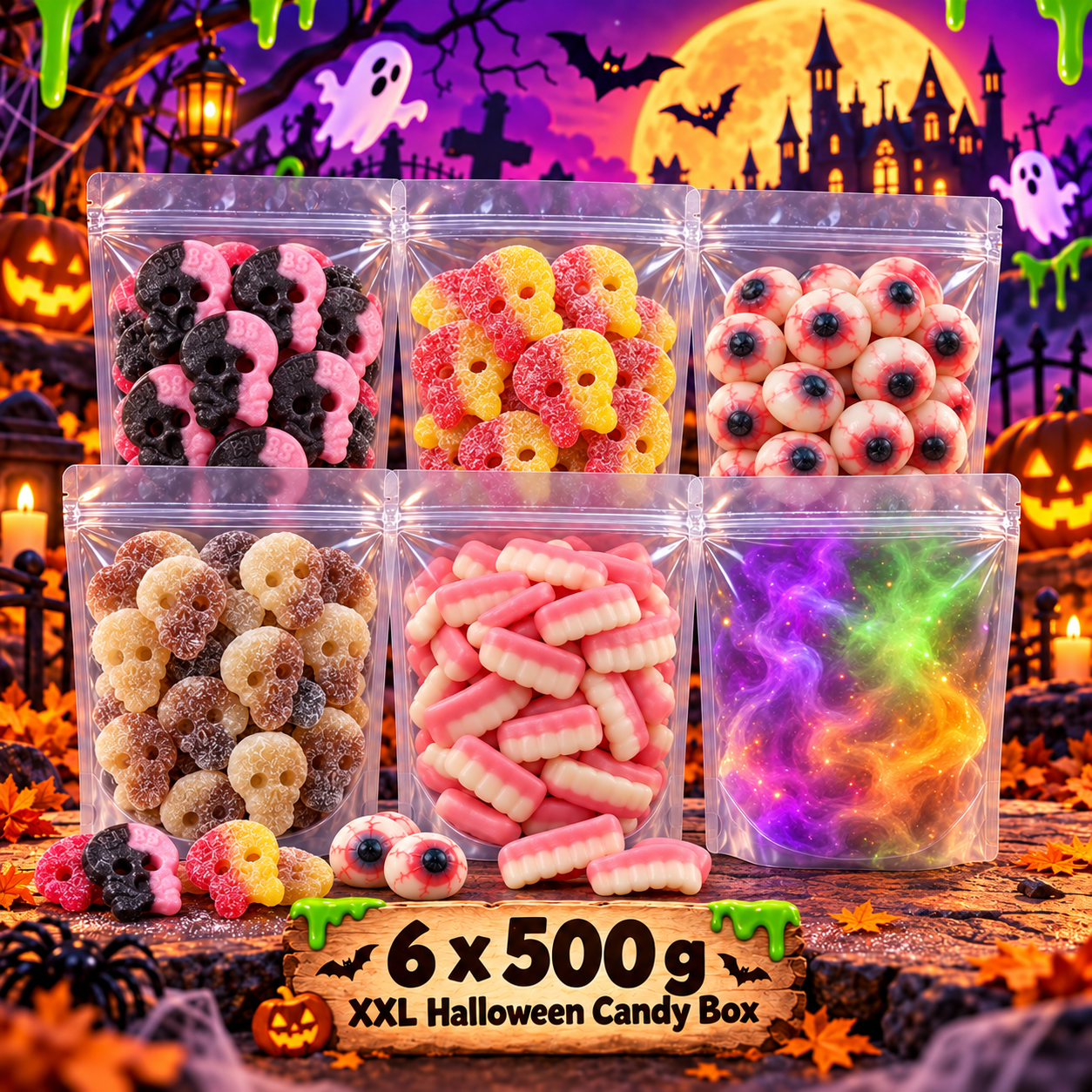 Halloween XXL Süßigkeiten Box Halloween Süßigkeiten